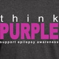 thumbnail image 3 of CafePress - Think Purple: Epilepsy Dark T Shirt - Men's Classic Graphic Cotton T-Shirt, 3 of 4