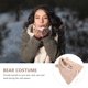 thumbnail image 4 of KAKOWELY Gorro de peluche, gorro cálido, divertido gorro de oso de peluche, gorro de invierno con mascarilla para mujeres y niñas., 4 of 4