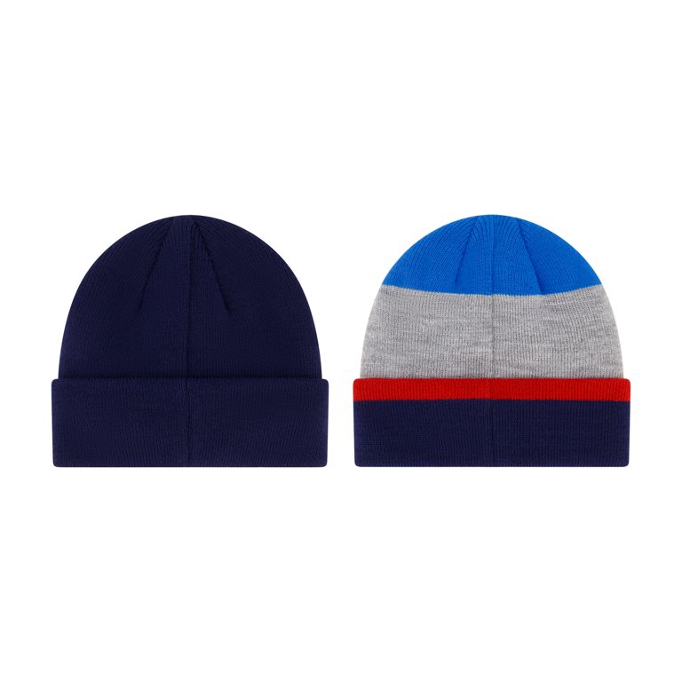 U.S. Polo Assn. Colorblock & Solid 2-Pack Beanies - Walmart.com