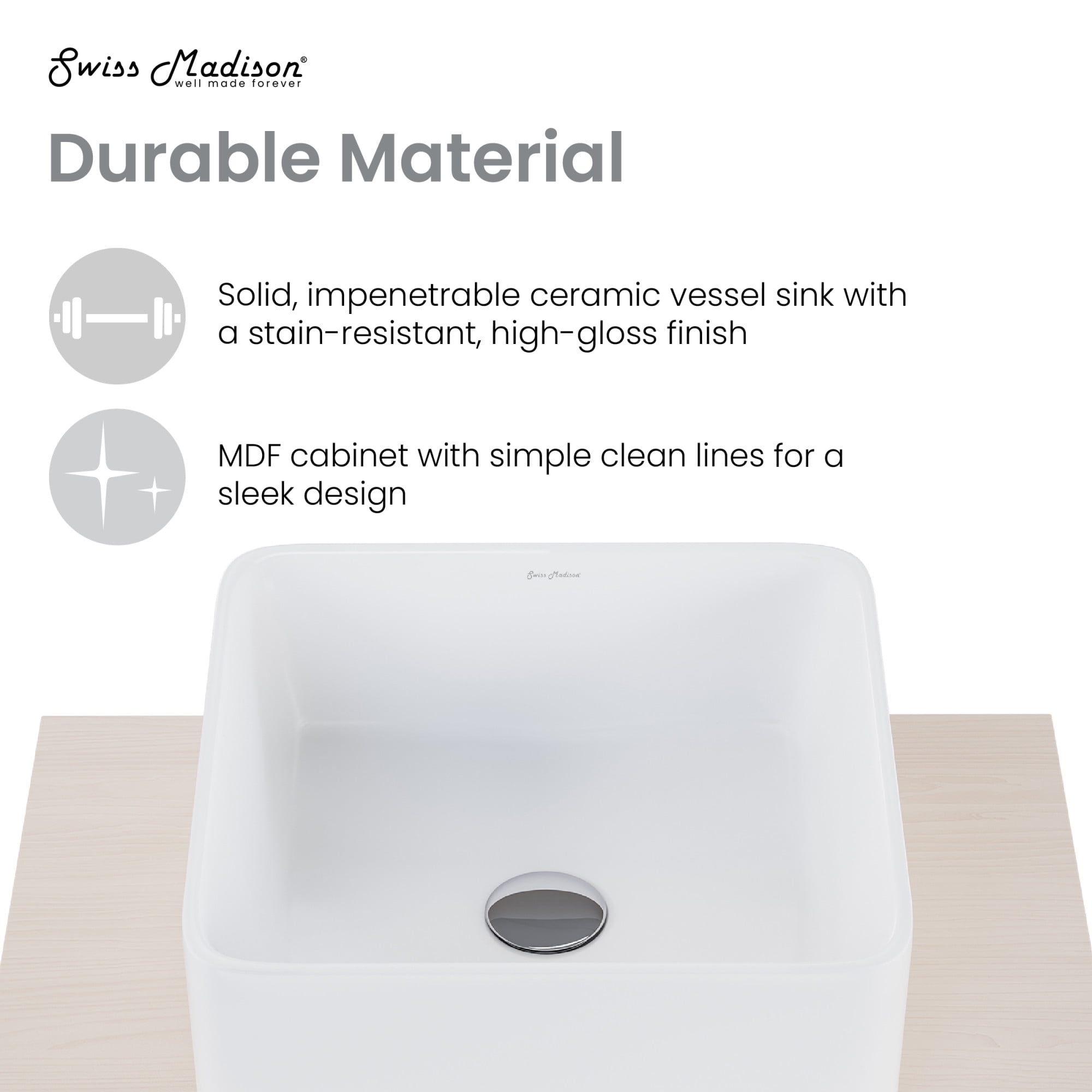 Concorde 24'' Wall-Hung Vanity In Brown Oak