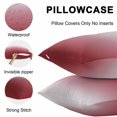 thumbnail image 5 of Throw Pillow Covers 20x20 Inch Set of 2, Red Beige Ombre Waterproof Outdoor Pillow Covers, Abstract Modern Art Gradient Decorative Cushion Pillowcases for Couch, Sofa, Bed, Garden, Patio, 5 of 9