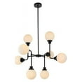 thumbnail image 1 of Living District LD7038D36BK Hanson 8 Lights Pendant In Black with Frosted Shade, 1 of 1