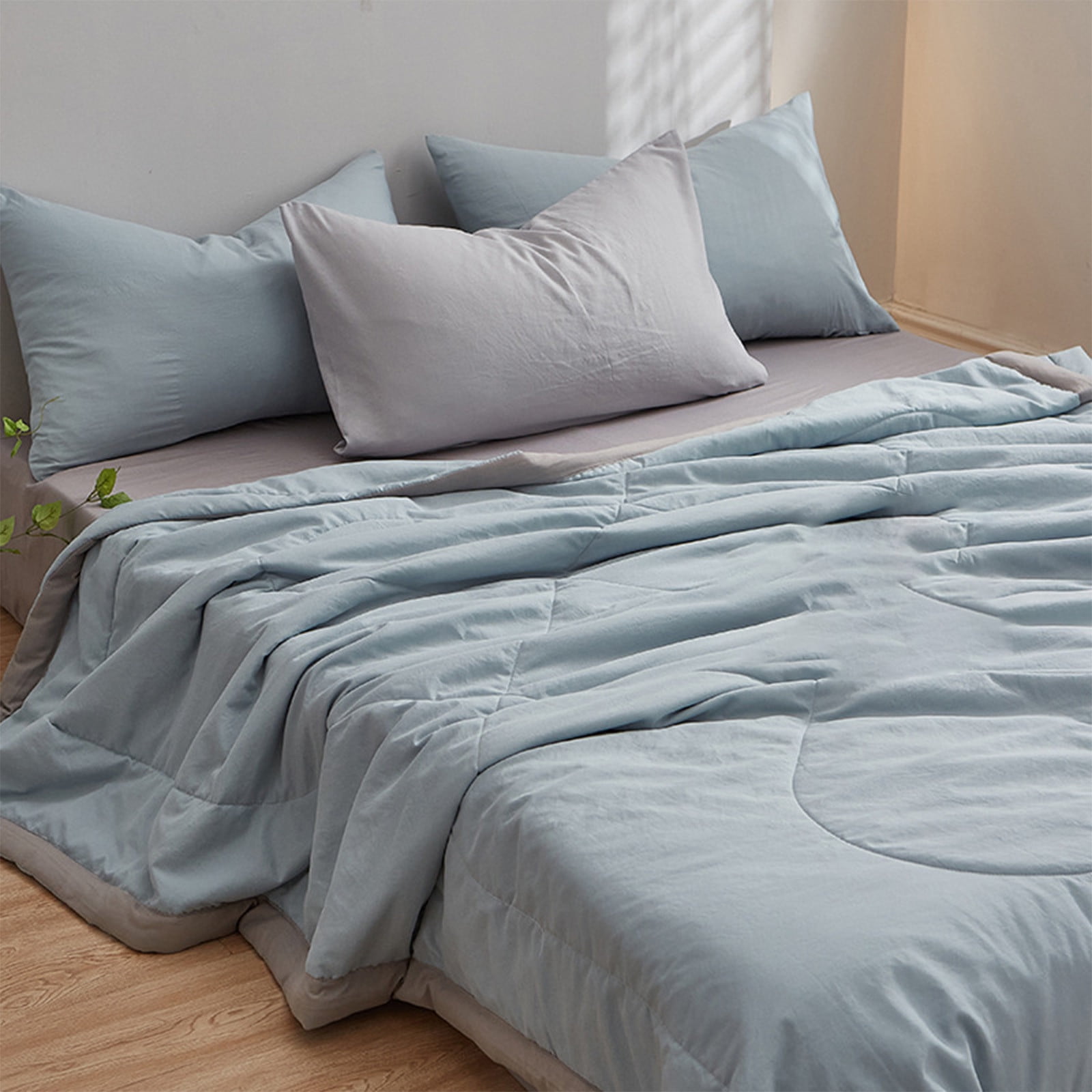 Jubipavy Machine Washable Quilt Lightweight Cotton Quilt Ideal For AirConditioned Rooms All-Season Cool Comfort Easy Care Summer Saving