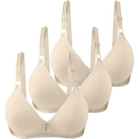 knqrhpse Bralettes for Women Daisy Bras for Older Women Cotton Bras Wireless Underwear Adjustable Breathable Comfort Support Anti Drop Bra Tshirt Bras Balconette Bras A S