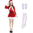 thumbnail image 1 of Disfraz de Navidad para mujer, traje de sombrero, capa, vestido de fiesta de Navidad para niñas mayores, trajes de Papá Noel rojo, 1 of 5