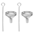 thumbnail image 2 of Shisuyan 1 Set Mini Stainless Steel Perfume Funnels Metal Perfume Bottle Refill Funnel Mini Metal Funnels Perfume Refill Tools Perfume Filling Funnel, 2 of 9