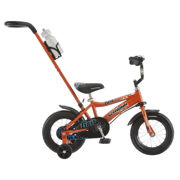 Schwinn Grit Steerable Kids Bike, 12- Inch Wheels, Single Speed, Orange