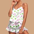 thumbnail image 7 of Womens Summer Pajamas Set Floral Print Pj Shorts Set Two Piece Cool Nightwear Boxer Short Loungewear, 7 of 7