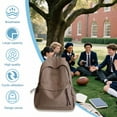 thumbnail image 3 of GASTROPOD High School Backpacks,Portable Design Backpacks for Women,Double Pocket Design Backpack for Travel for Daily Schooling and Short Trips Without Pendant,Brown, 3 of 7