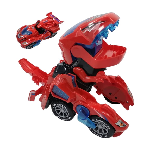 BESTSKY Transform Car Toy Lights and Music Car Kids Toy Universal Driving Toddler Boy Gifts Red