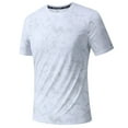 thumbnail image 3 of VBVC Men's Plus Short Sleeve Hip Hop T-Shirt,Quick Dry Workout Top For Men,White,Size XXL, 3 of 8