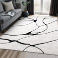 thumbnail image 2 of Alfombra moderna YIHOUSE, lavable, 240 x 300 cm, color blanco y negro, 2 of 7