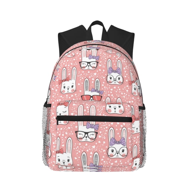 Easygdp Girl Rabbit Mochila Casual para Portátil, Mochila para Escuela, Viajes, Negocios