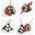thumbnail image 5 of 5 uds. De bayas rojas de Navidad, flor artificial, rama de cono de pino, adornos para árboles de Navidad, embalaje de regalo, corona DIY para el hogar, 5 of 5