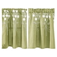 thumbnail image 2 of Dvruxg Embroidered Short Curtain - Bow Ties & Checkered Border Design, Polyester Material for Durability and Easy Care, for Kitchen & Bathroom Use, 2 of 5