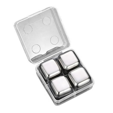 

Sijiali 8Pcs Ice Cubes Food Grade High Durability Stainless Steel Frozen-Ice Rocks Ball Whiskey Beer Chiller Cooler Bar Accessories