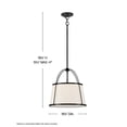 thumbnail image 5 of 4894BK Hinkley Lighting Clarke - 12W 1 LED Large Pendant-16.25 Inches Tall and 16.25 Inches Wide-Black Finish, 5 of 10
