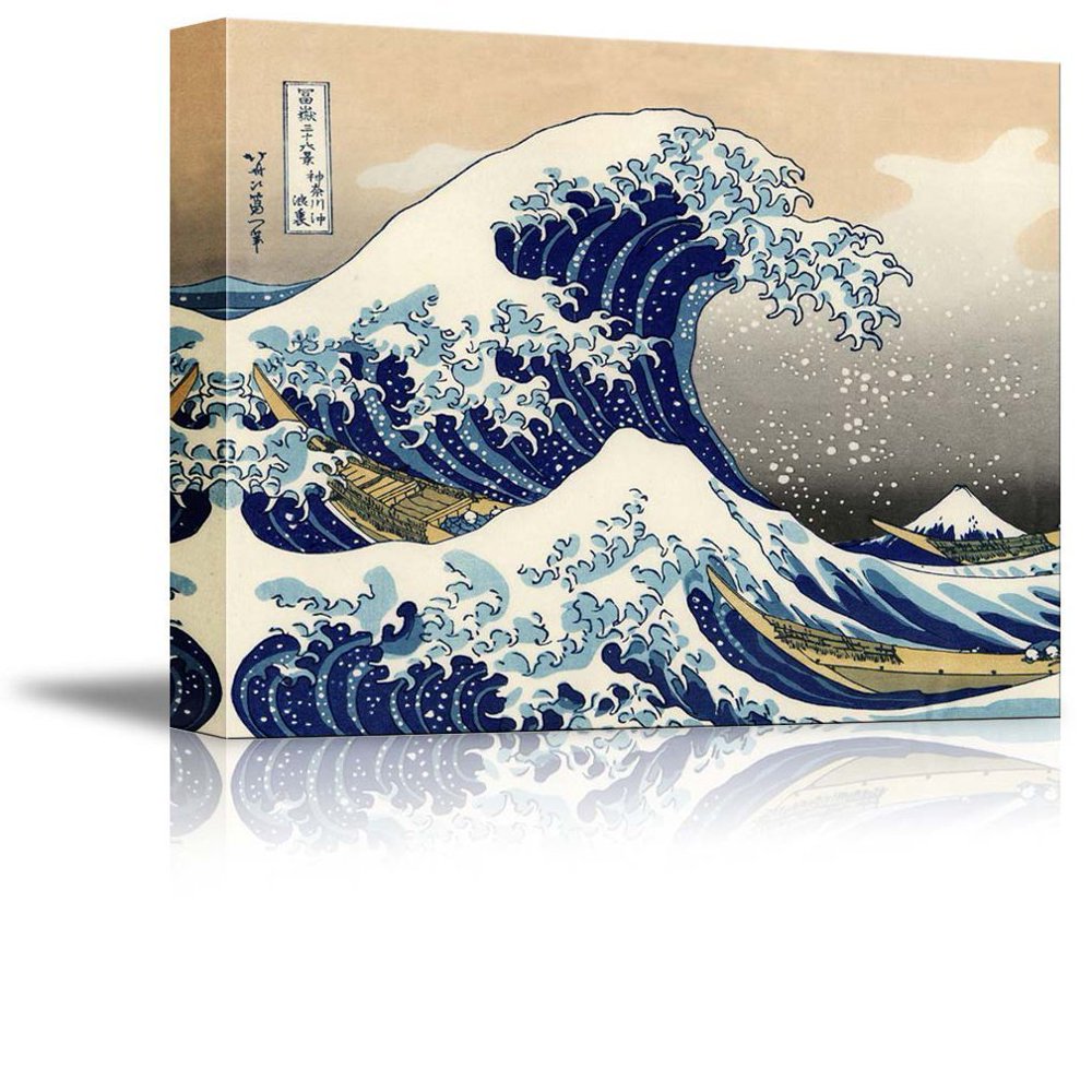 Wall26 The Great Wave Off Kanagawa by Hokusai Canvas Art Wall Decor
