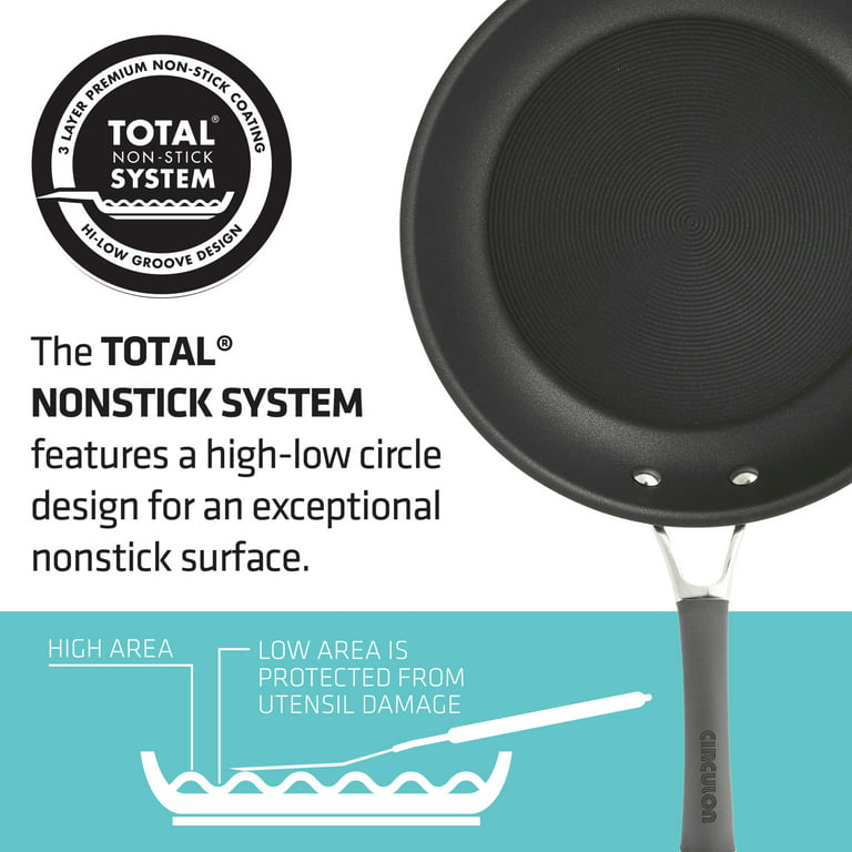 Circulon Frying Pan Round Grill Nonstick 12 Inch Hard Anodized Black 30CM