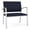 Navy, variant on Newport Reception Waiting 18.5" Bariatric Chair / Silver Steel / Navy Blue