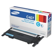 Samsung CLT-C407S (SU001A) Toner, 1000 Page-Yield, Cyan