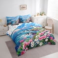 thumbnail image 2 of Erosebridal Coastal Lighthouse Twin Bedding Sets 7-Piece For Boys Girls,Teens Ocean Beach Floral Daisy Bedding Comforter Set,Breathable Home Decor, 2 of 6