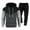 Black, variant on Fgnfyis Men's Casual Tracksuit Set Long Sleeve Full Zip Running Jogging Athletic Sweat Suits Men's Suits Black L