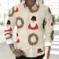 thumbnail image 6 of COSFO Christmas Men's Button Down Shirts Collared Funny Long Sleeve Shirts Casual Party Vacation Classic Fit Men Shirts, 6 of 8