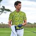 thumbnail image 5 of Balery Kiwi Fruits Summer Printed Men’s Short Sleeve Polo Shirt, Midweight Men's Shirt,Golf Polo shirts -3X-Large, 5 of 8