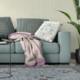 thumbnail image 4 of Amrita Sen Designs  16 x 16 in. Paisley Leaf Geo Suede Zippered Pillow with Insert - Multi Color, 4 of 5