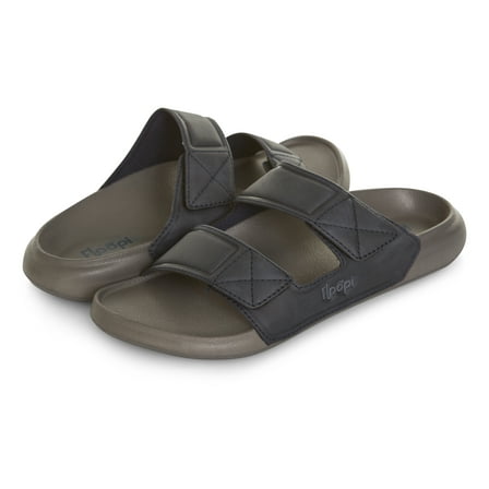 Floopi Flip Flops for Men with Double Straps Men Beach Sandals With Heal and Arch Support Comfort Fit Men Slides with Indoor & Outdoor Anti Skid Soles, Color Navy, Size 9