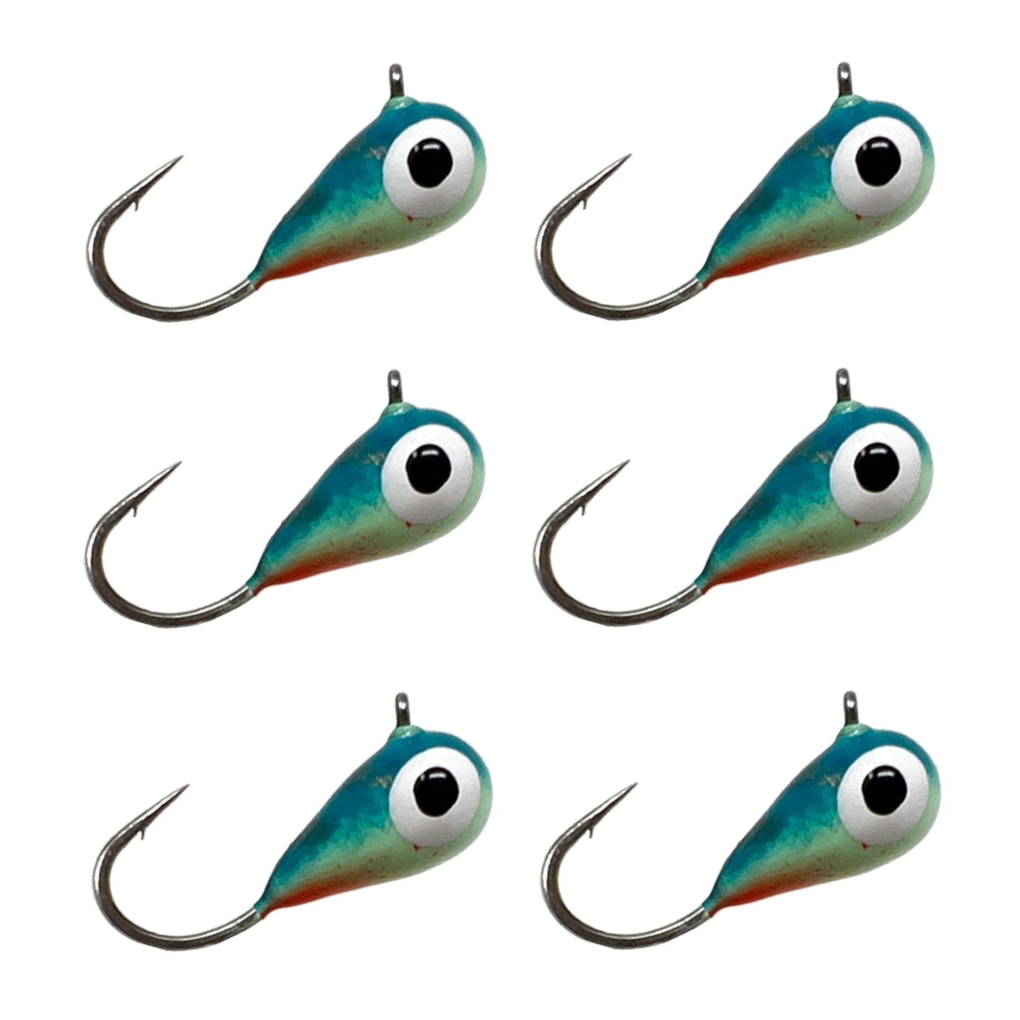 Tooth Shield Tackle UV Glow Tungsten Ice Fishing Jigs 5-pack Crappie Perch Bluegill  Panfish Jig 5mm glitter Top -  Canada