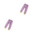 thumbnail image 3 of Qarigey Pantalones cálidos elásticos para niños, pantalones para el hogar transpirables a prueba de viento, amigables con la piel, ropa Violeta 100cm 2piezas, 3 of 6