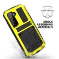 thumbnail image 3 of Dteck Galaxy S22 Plus Rugged case,Metal Bumper Built-in Screen Protector Stand,Full Protect Dustproof and Drop-Proof,Heavy Duty Rugged Military Cover for Samsung S22 Plus 6.6", Yellow, 3 of 8