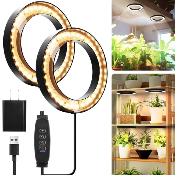 Lámpara Mosthink de 6,3 pulgadas para techo, 144 LED, espectro completo
