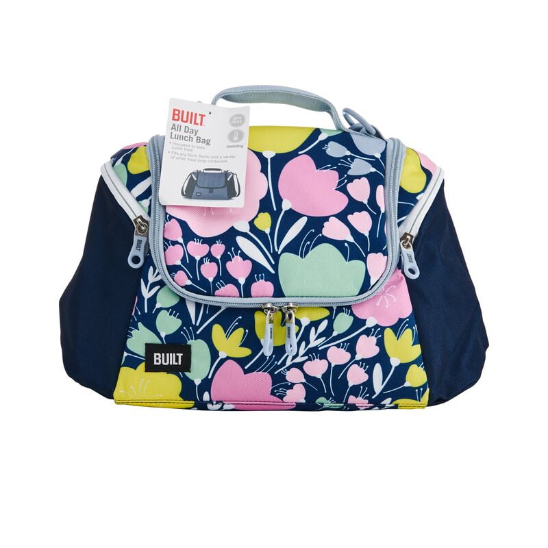 BUILT All Day Insulated Polyester Lunch Bag in Fun Floral