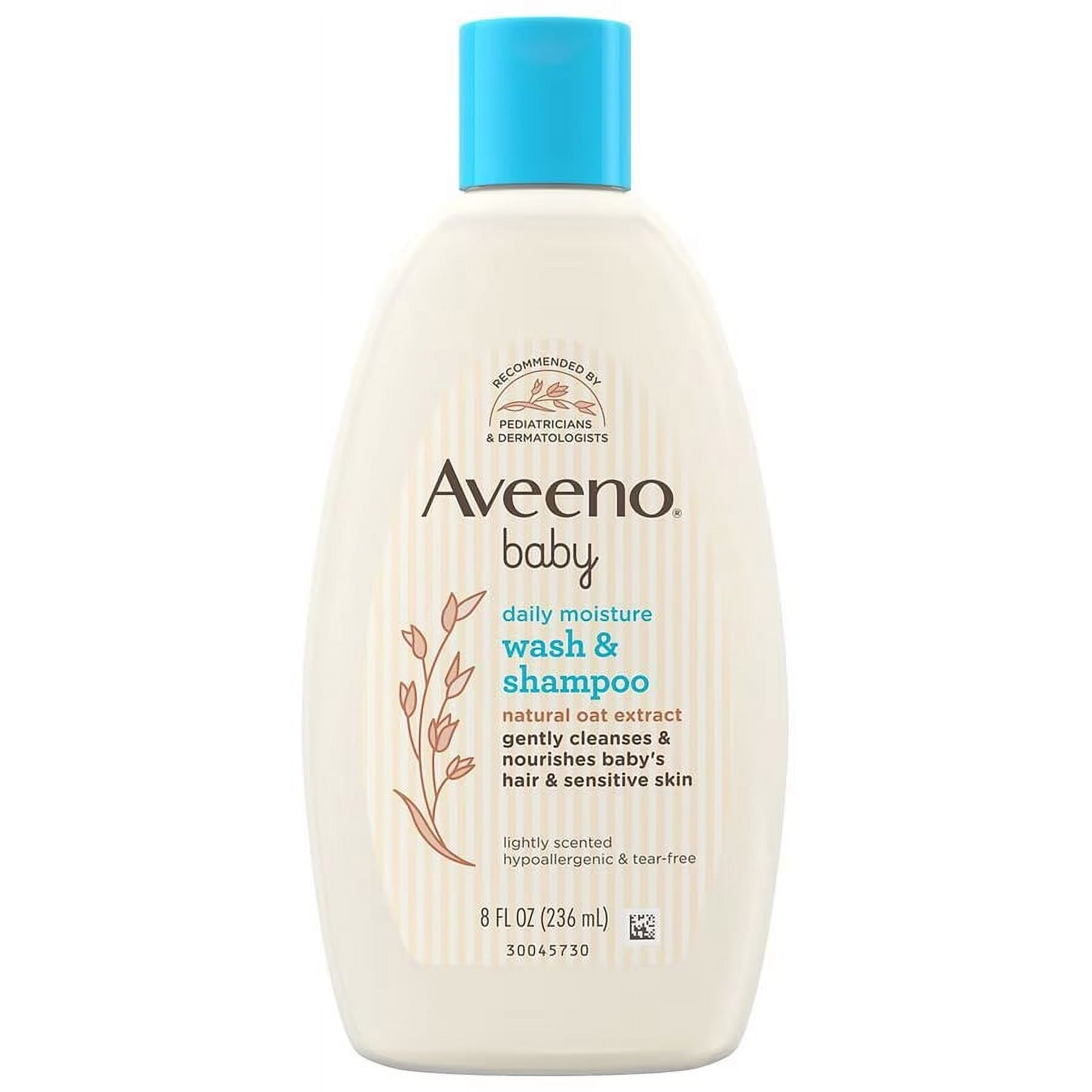 Aveeno Baby Daily Moisture Gentle Body Wash and Shampoo with Oat Extract Lightly Scented, 8 oz