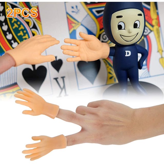 Muyoka 2 piezas de manos pequeñas, marionetas de dedo meñique, Mini manos de dedo, manos pequeñas en miniatura, Tiktok Muyoka Hogar