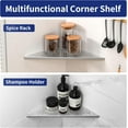 thumbnail image 4 of Corner Shower Shelves, 12" Brushed 304 Stainless Steel Recessed Shelf for Bathroom, Grout in Shelf for Tiled Wall, 2 Pack Large Size, No Drilling Needed, 4 of 12