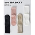 thumbnail image 3 of Yawlsow 4 Pairs Pilates Grip Socks for Women, Non Slip Yoga Socks with Arch Support & Breathable Cotton for Barre Ballet Hospital Workout, Size 5-10, 3 of 6