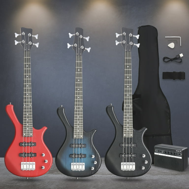 ELECTRIC　GUITAR＆BASS DB Ktaxon 36in Electric Bass Guitar with 2*10W AMP, SS Pickups, Bag
