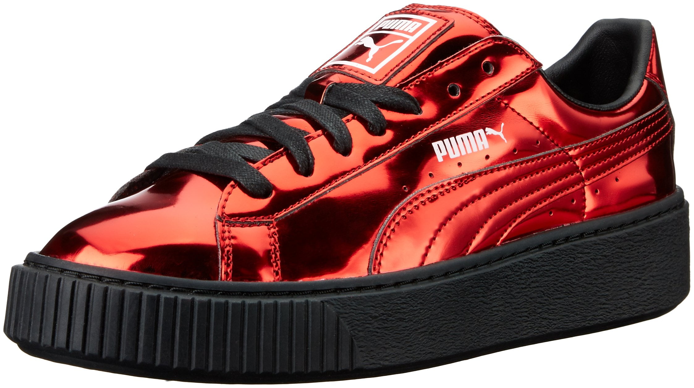 Puma Basket Platform Metallic Sneakers Red | lupon.gov.ph
