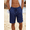 Navy Blue, variant on COOFANDY Mens Lightweight 9 inch Elastic Waist Drawstring Casaul Beach Summer Shorts