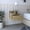Beige, variant on Dark Walnut Floating Nightstand , Functional Shelf, Bathroom Walnut, One Drawer