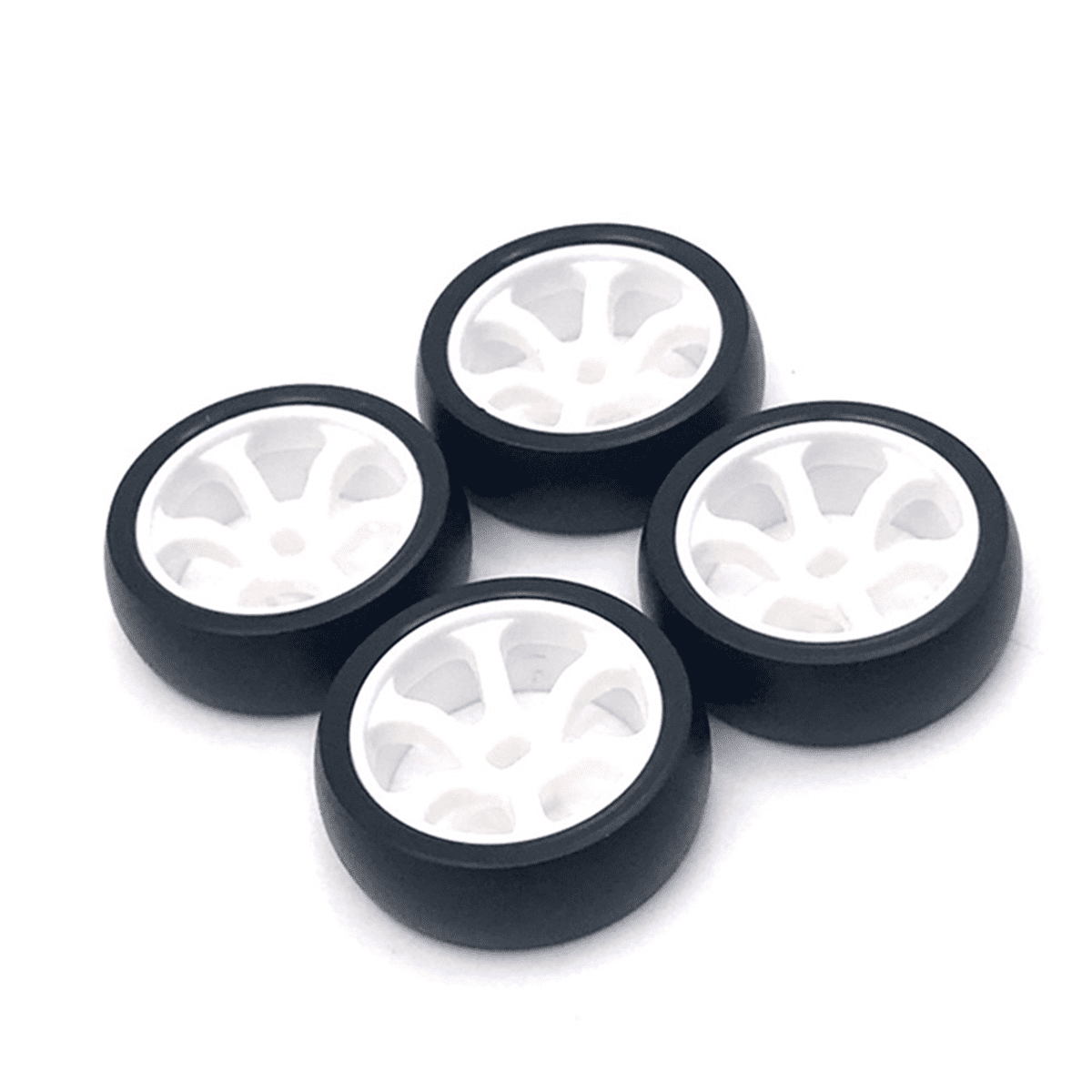 12Pcs Rubber Tires For 1/28 RC Cars – Fits K969, K989, P929, Mini-Z, Iw04m Models (20mm Inner Diameter, 24.5mm Outer)