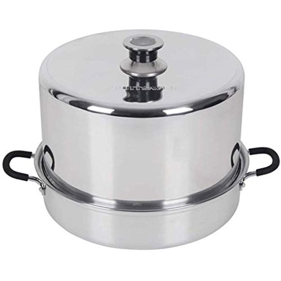 Roots & Branches FruitSaver Aluminum Steam Canner with Temperature Indicator, 7 Quart Jar capacity, Silver