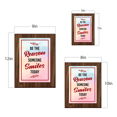 thumbnail image 7 of Be The Reason Someone Smiles Today, Wooden Frame 8x10 Decorative Wall Plaque With Easel Acrylic Stand | Home & Office Motivational Decor, 7 of 7