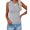 Gray, variant on Sleeveless Women Solid Color Ribbed Knit Tank Tops Summer Casual Cami Tops
