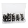 thumbnail image 1 of 50 piezas de eslabones giratorios de pesca, eslabones giratorios de hierro mejorados, accesorios de cambio rápido, aparejos, barril, conector de pesca Negro, 1 of 8