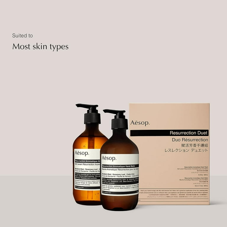 Aesop Resurrection Hand Care Kit Duo, Hand Cleanser and Balm Gift